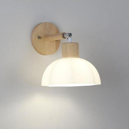 Japanese Flower Pleated 1-Light Wall Sconce Lamp