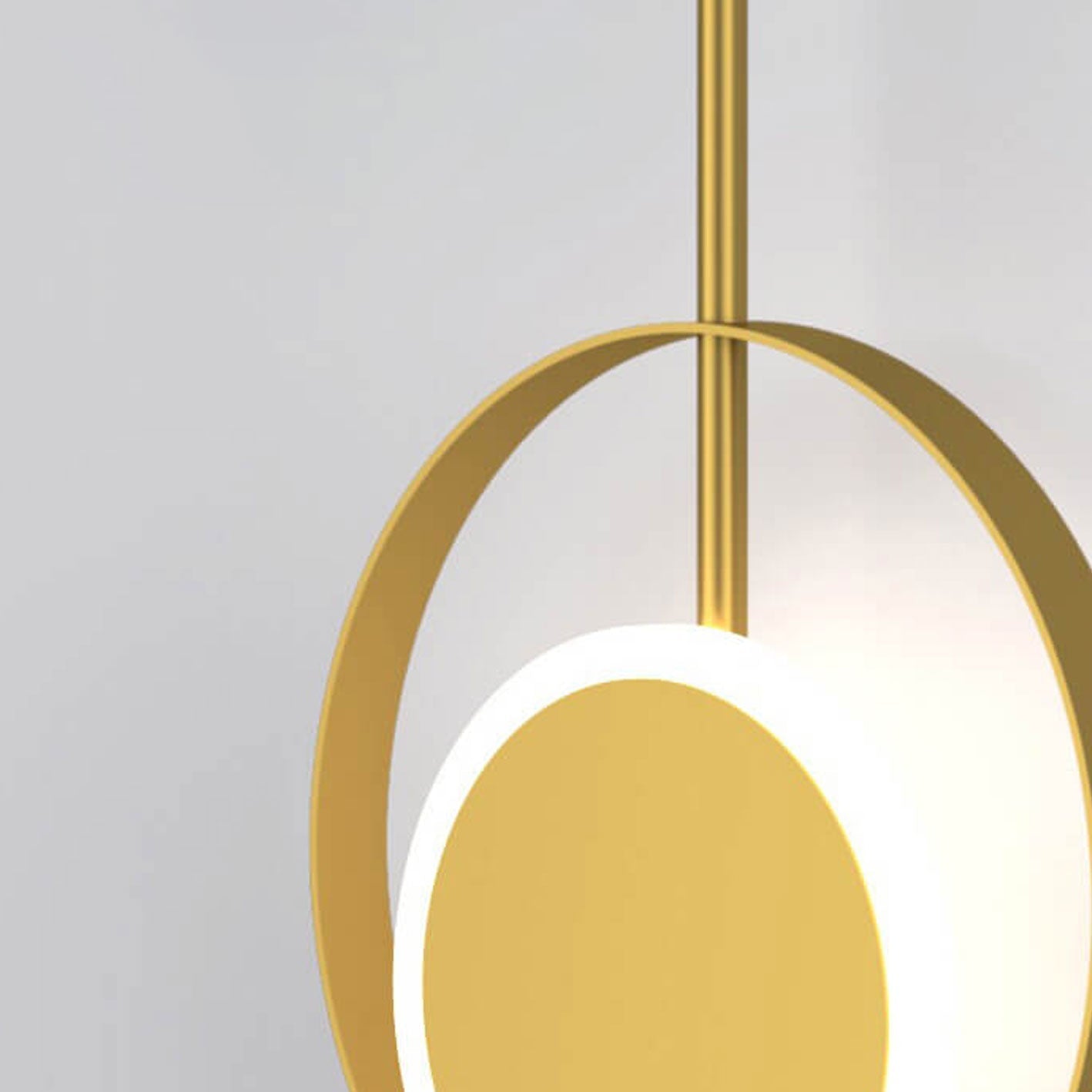Iron Circle Straight Arm LED Light Wall Sconce Lamp