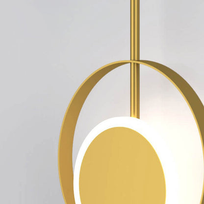 Iron Circle Straight Arm LED Light Wall Sconce Lamp
