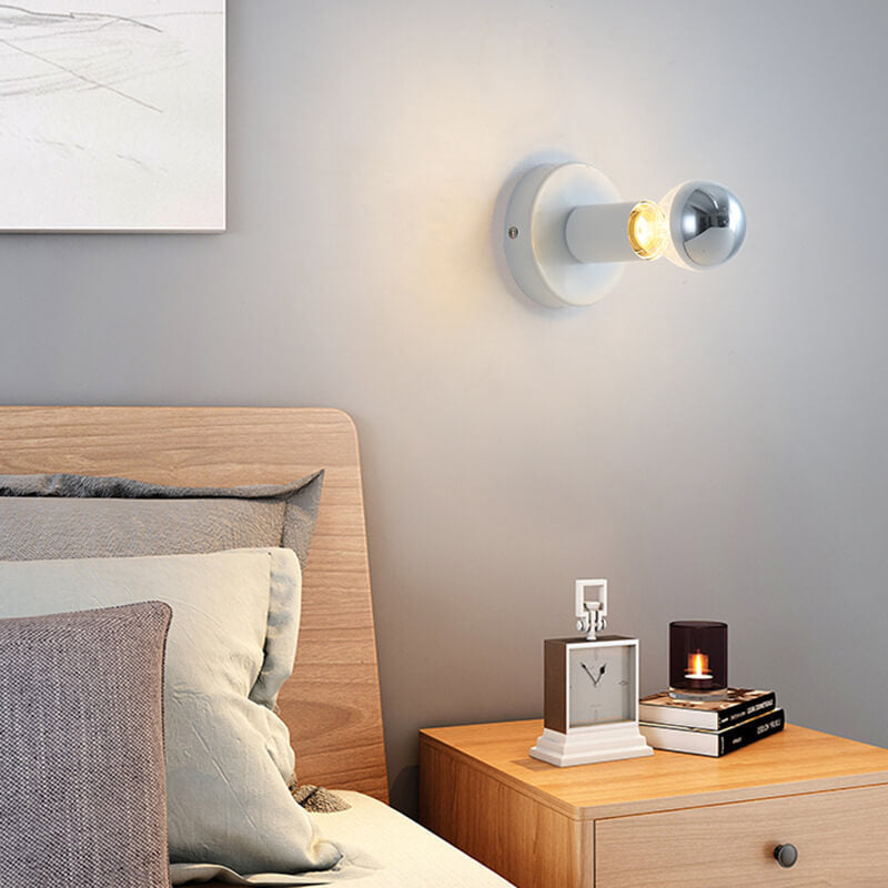 Iron Ceramic Base Ambient Light 1-Light Wall Sconce Lamp