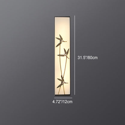 Chinese Lotus Flower Ginkgo Biloba LED Wall Sconce Lamp