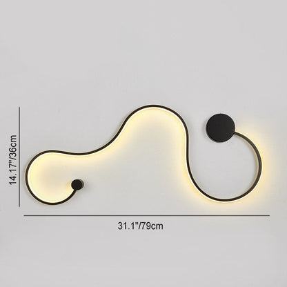 Nordic Aluminum Silicone Lines LED Wall Sconce Lamp