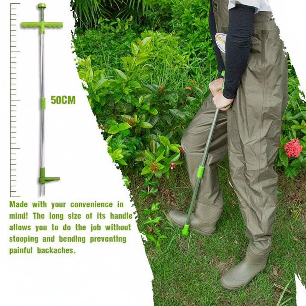 Standing Weed Puller with Foot Pedal & Claws
