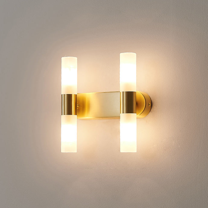 Column Acrylic Brass 1/2/4 Light LED Wall Sconce Lamp