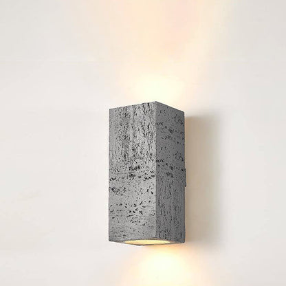 Wabi-sabi Square Column Hand Sculpted LED Wall Sconce Lamp
