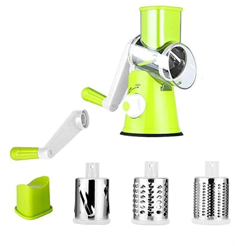 Rotary Vegetable Grater with 3 Blades