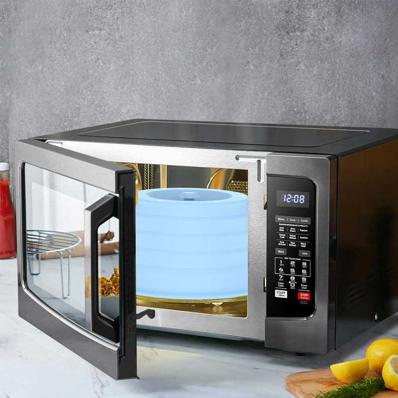 Collapsible Silicone Microwave Cover with Vents