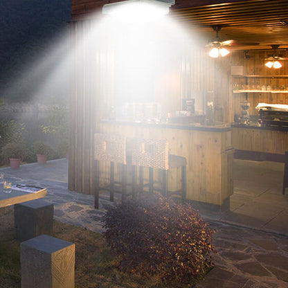 Solar Rectangular Body Sensing LED Outdoor Wall Sconce Lamp
