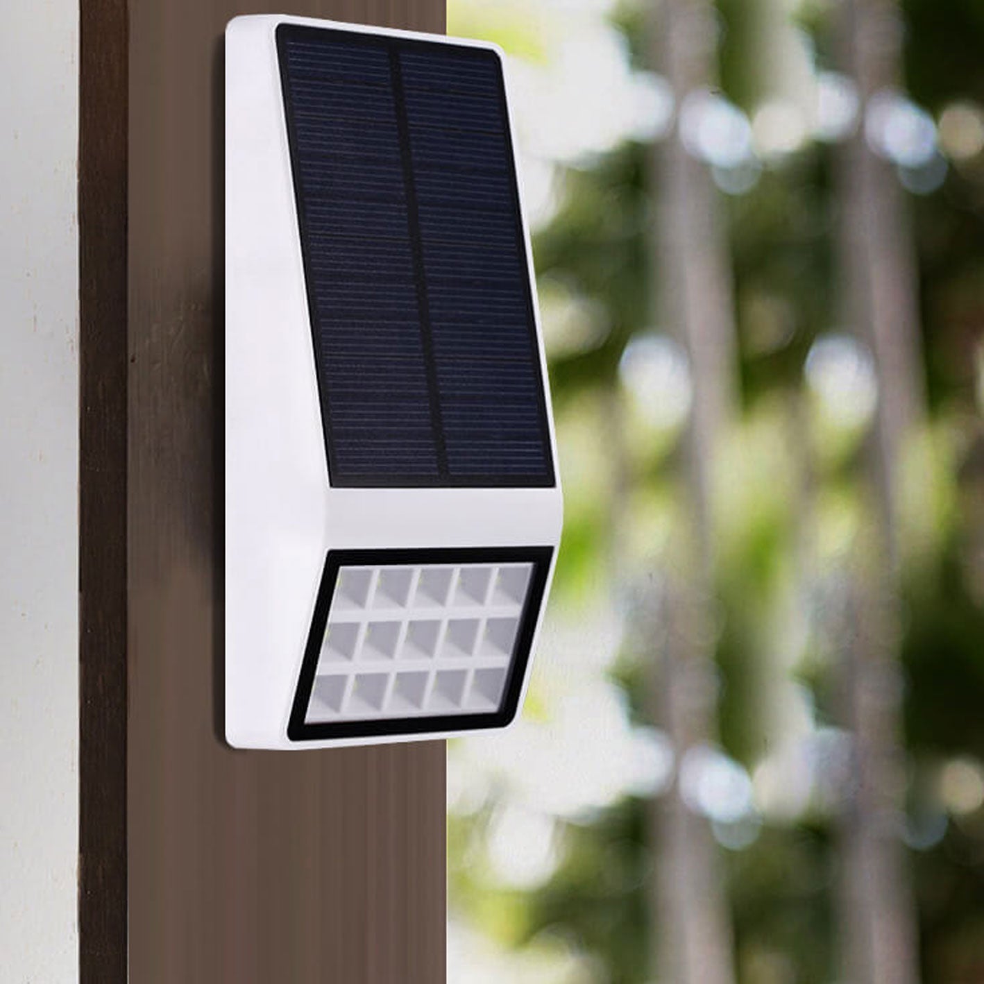 Solar Square Outdoor Fence Wall Sensor Wall Sconce Lamp
