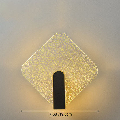 Simplicity Crackle Acrylic Round Shade LED Wall Sconce Lamp