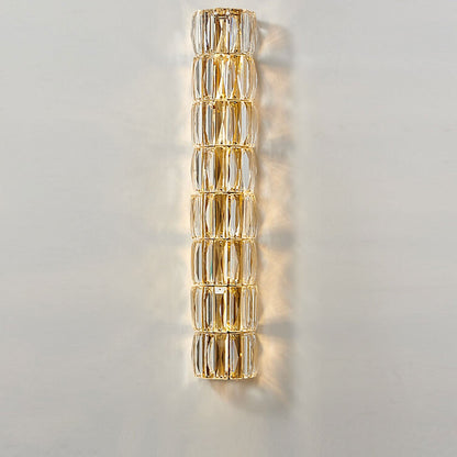 French Light Crystal Column 4/6/8-Light Wall Sconce Lamp