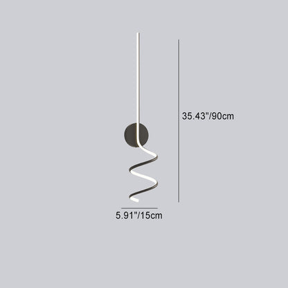 Modern Minimalist Spiral Aluminum Iron LED Wall Sconce Lamp