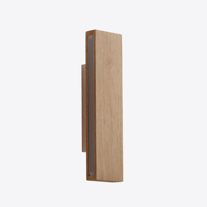 Japanese Minimalist Log Rectangular LED Wall Sconce