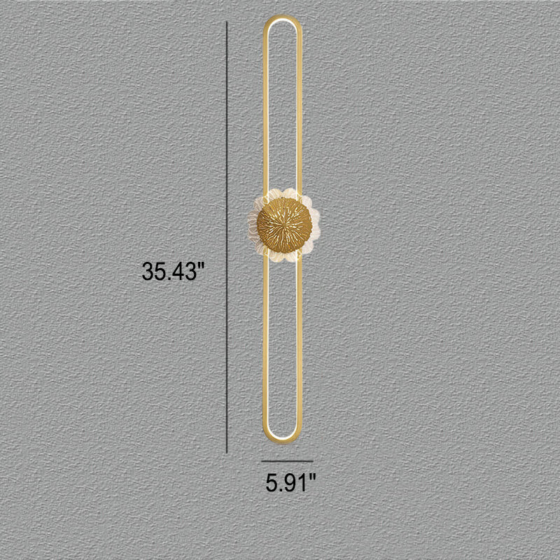 Full Copper Minimalist Ring Design LED Wall Sconce Lamp