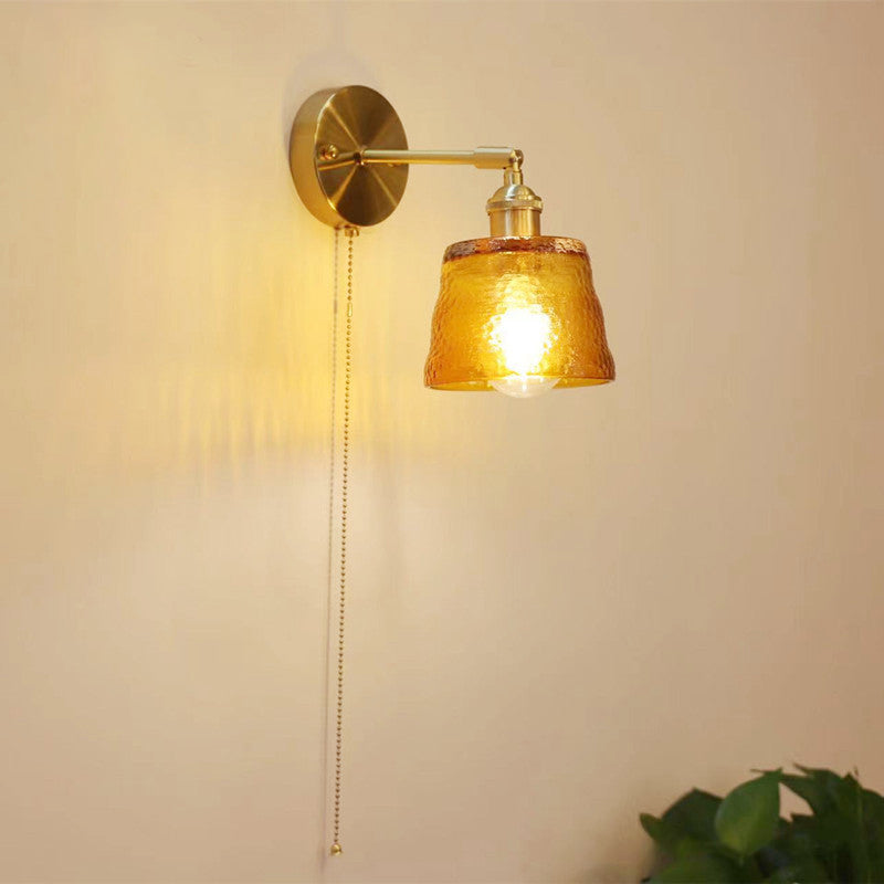 Nordic Glass Creative Zipper 1-Light Wall Sconce Lamp