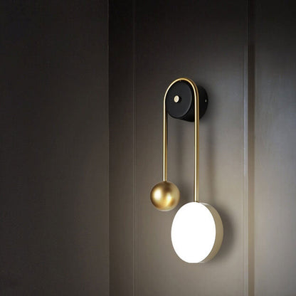 Luxury Gold U-shaped Iron Acrylic LED Wall Sconce Lamp