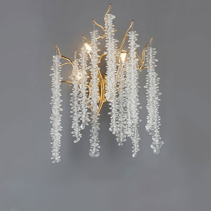 Light Luxury Tree Branch Crystal 3-Light Wall Sconce Lamp