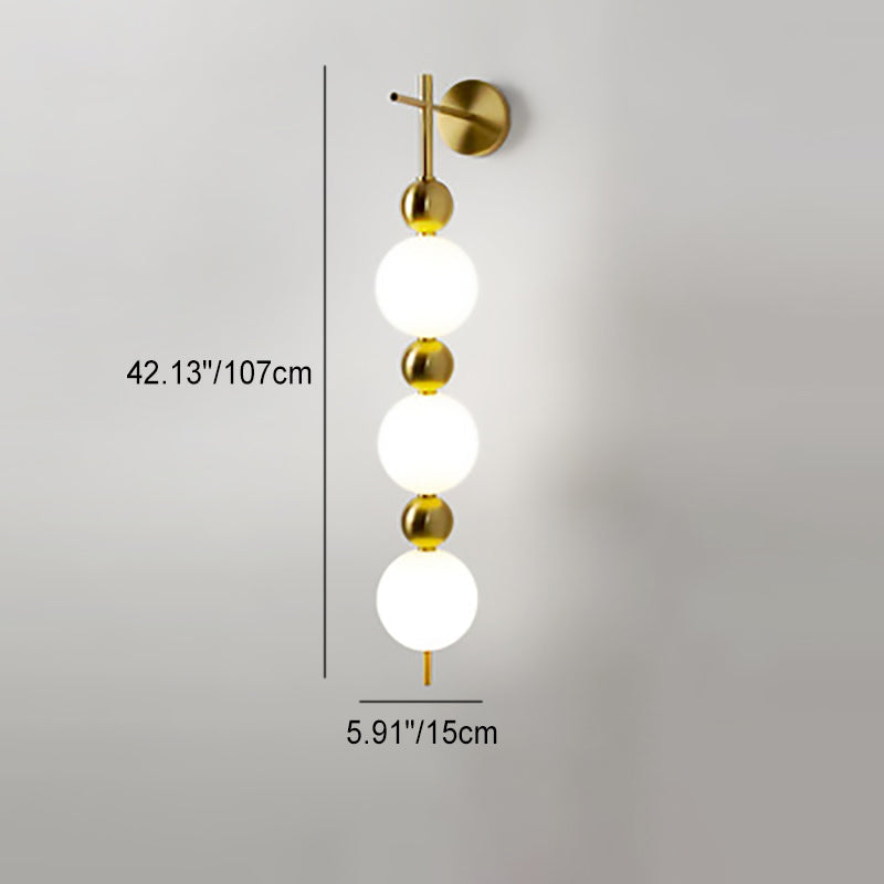 Round Ball String Aluminum Plastic LED Wall Sconce Lamp