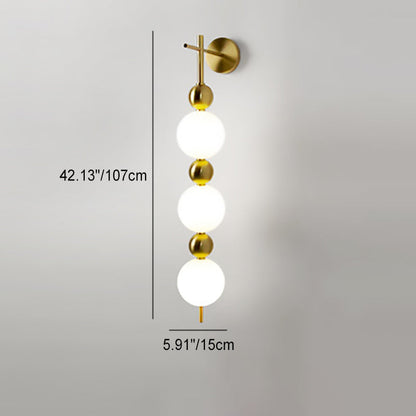 Round Ball String Aluminum Plastic LED Wall Sconce Lamp
