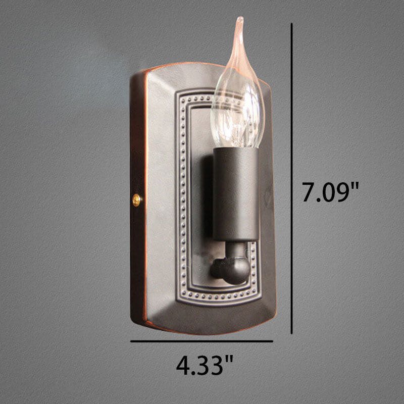 Retro Iron Square Box Design 1-Light Wall Sconce Lamp