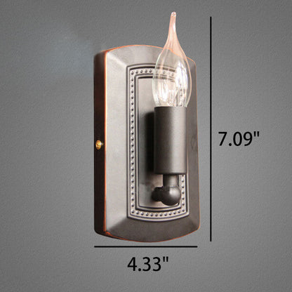 Retro Iron Square Box Design 1-Light Wall Sconce Lamp