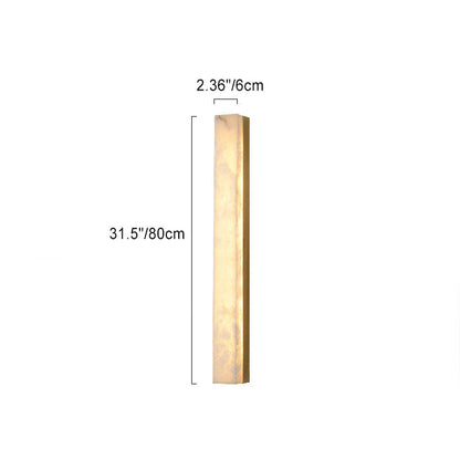 Modern Minimalist Strip Copper Marble LED Wall Sconce Lamp