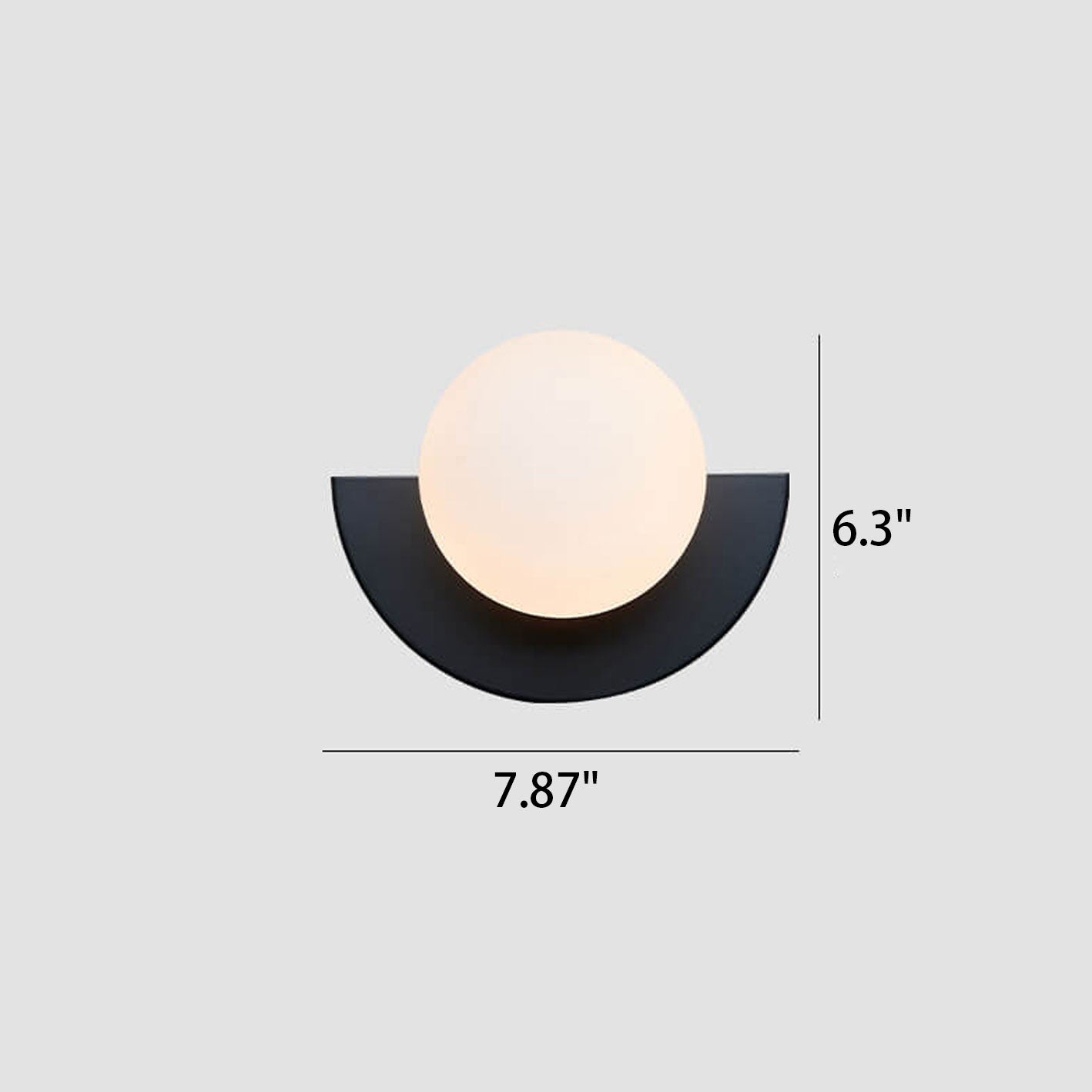 Modern Minimalist Glass Globe 1-Light Wall Sconce