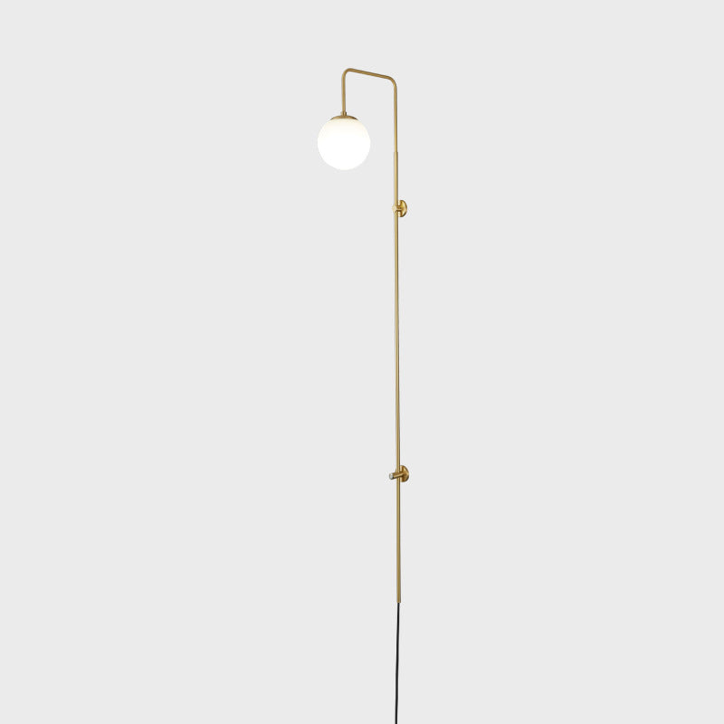 Simplicity Full Copper Long Bar 1-Light Wall Sconce Lamp
