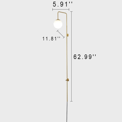 Simplicity Full Copper Long Bar 1-Light Wall Sconce Lamp