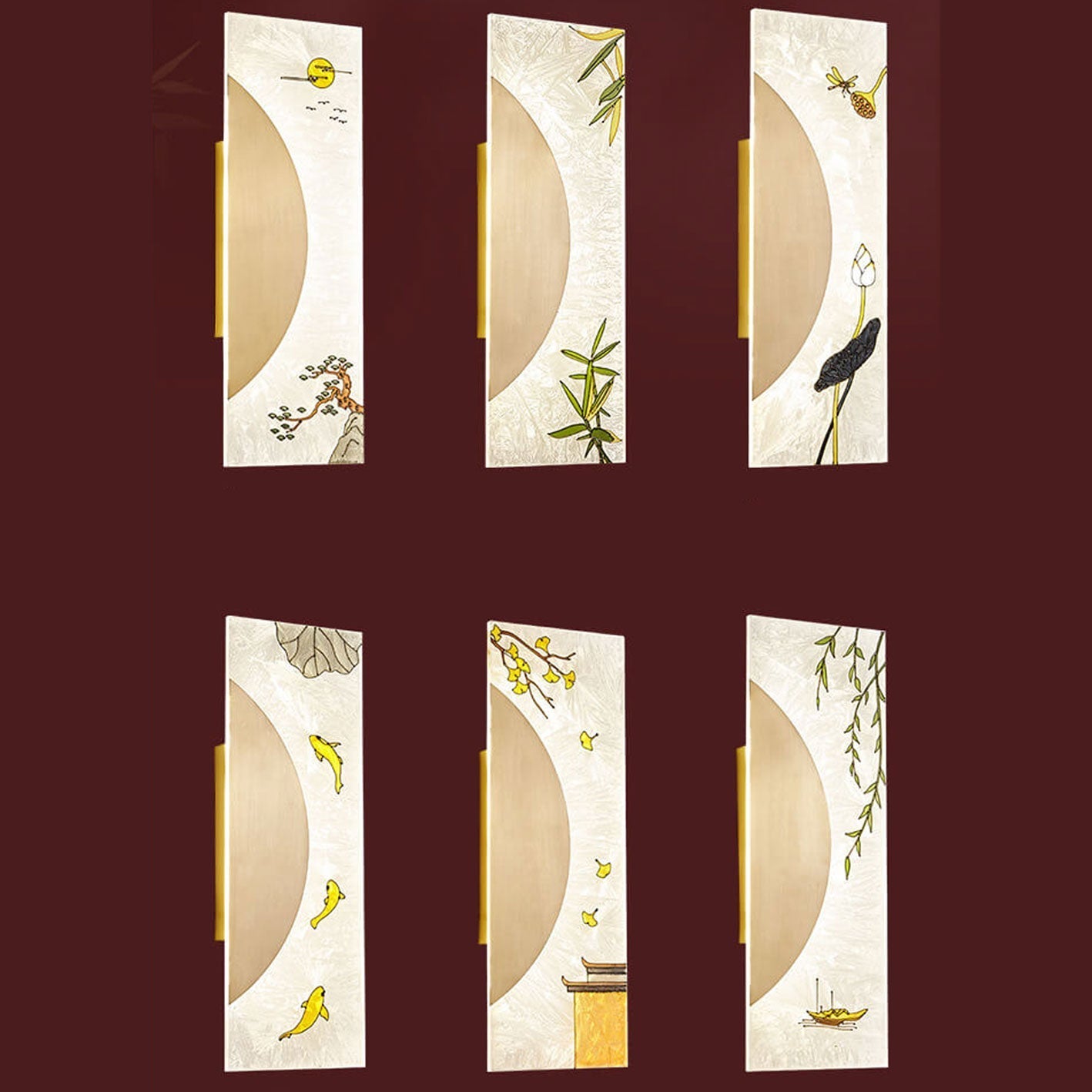 New Copper Ultra Thin Mural Design LED Wall Sconce Lamp