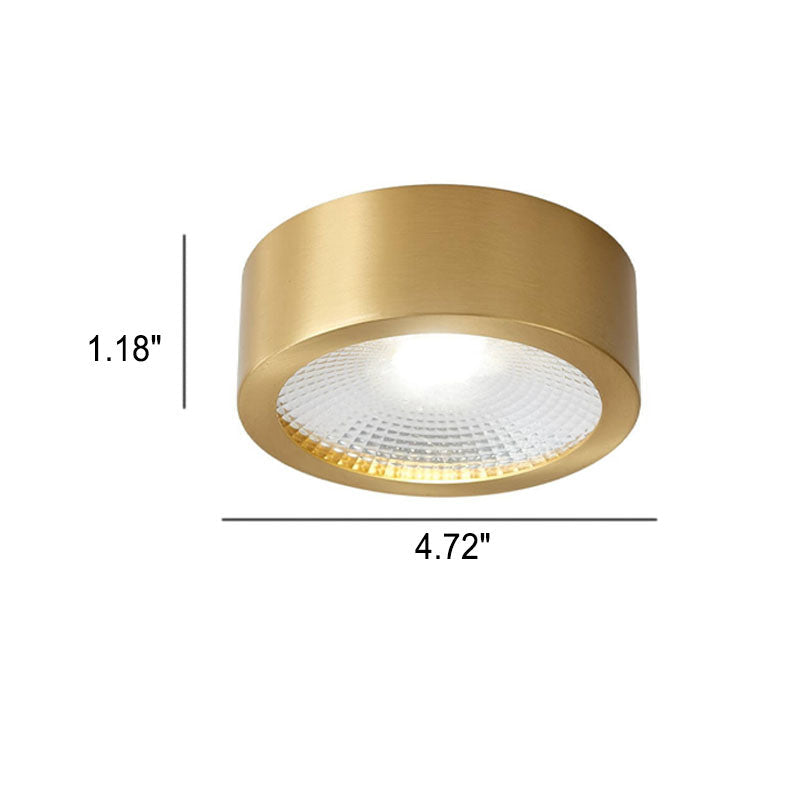 Nordic Luxury Copper Ultra-Thin LED Flush Mount Light