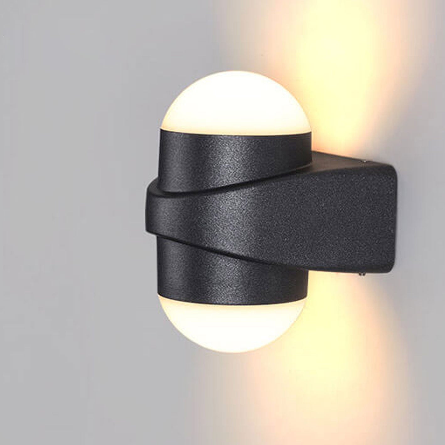 Cylinder Ball LED Outdoor Waterproof Patio Wall Sconce Lamp
