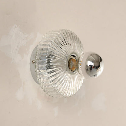 Glass Vertical Grain Design 1-Light Wall Sconce Lamp