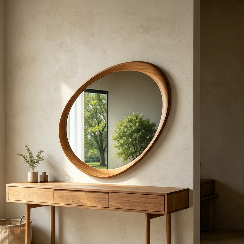 Traditional Solid Wood Mirror