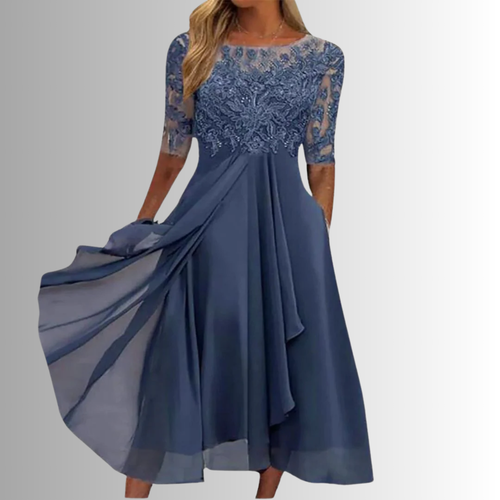 Lace Dress with Layered Lightweight Skirt