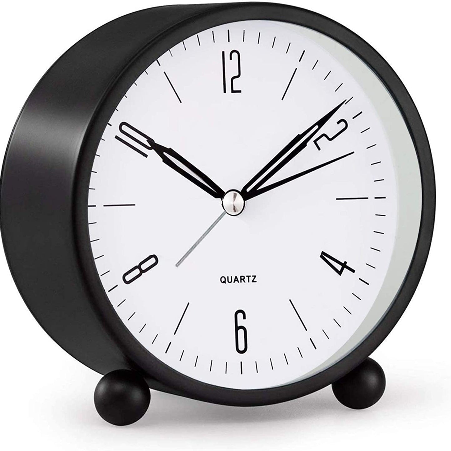 Compact Analog Alarm Clock with Night Light