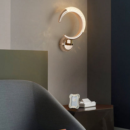 Rose Iron Circle Ring Acrylic Shade LED Wall Sconce Lamp