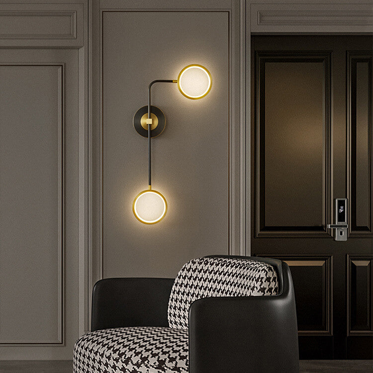 All Rod Ring Combination Graphic LED Wall Sconce Lamp