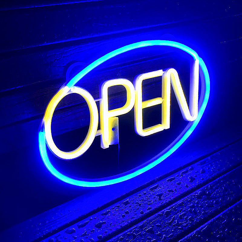 Deco PS OPEN LED Outdoor Hanging Neon Wall Sconce Lamp