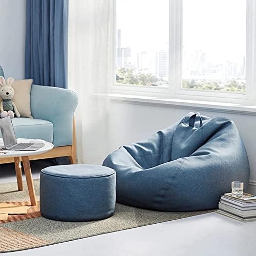 Customizable Bean Bag Cover, Washable Linen Blend