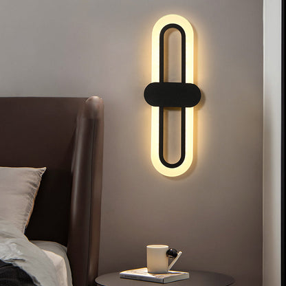 Simplicity Oval Iron Acrylic LED Wall Sconce Lamp