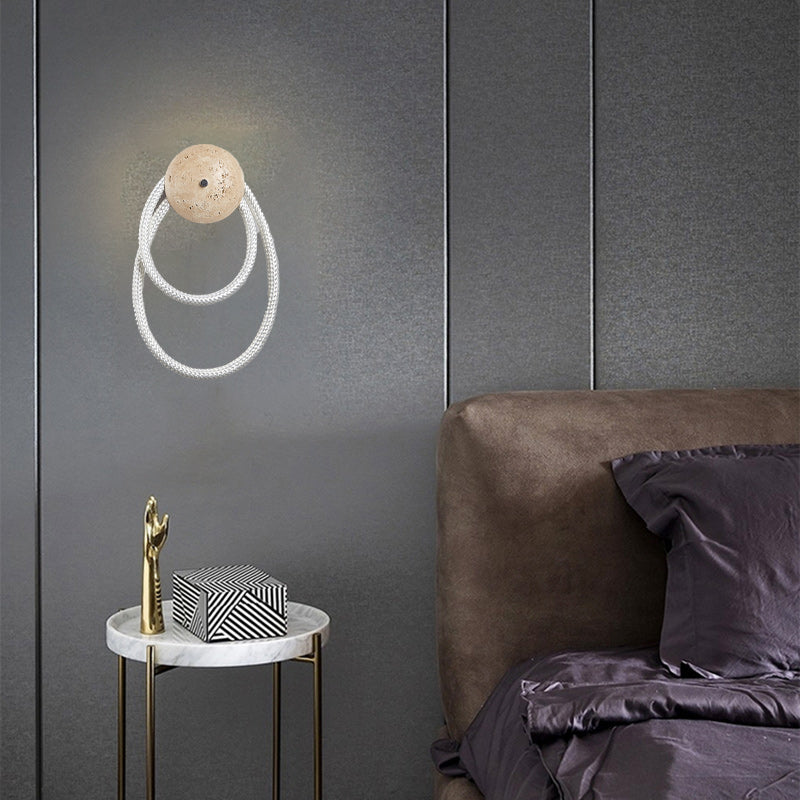 Scandinavian Optical Woven Fiber LED Wall Sconce Lamp