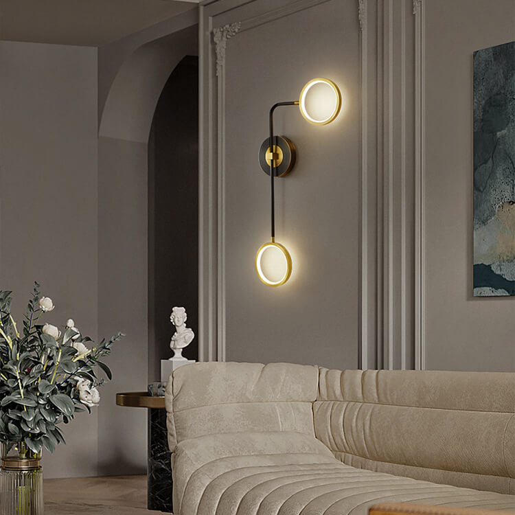 All Rod Ring Combination Graphic LED Wall Sconce Lamp