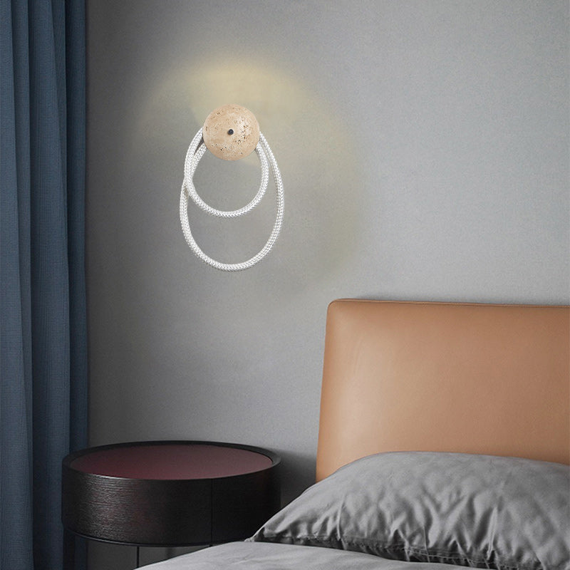 Scandinavian Optical Woven Fiber LED Wall Sconce Lamp