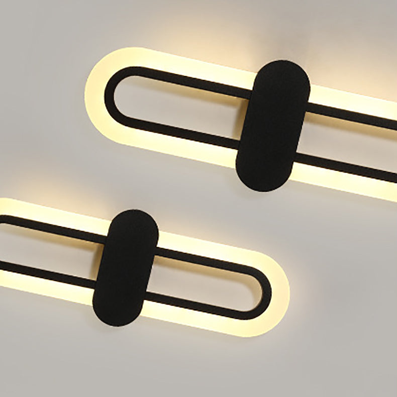 Simplicity Oval Iron Acrylic LED Wall Sconce Lamp