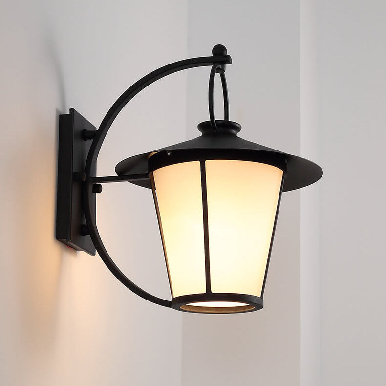 Glass Outdoor Patio Aisle 1-Light Wall Sconce Lamp