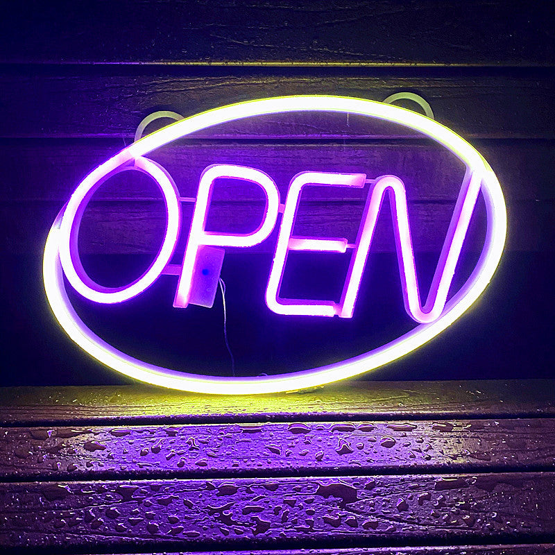 Deco PS OPEN LED Outdoor Hanging Neon Wall Sconce Lamp