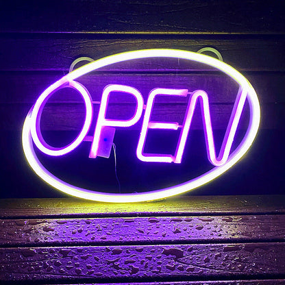 Deco PS OPEN LED Outdoor Hanging Neon Wall Sconce Lamp
