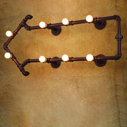 Arrowhead Iron Tube Acrylic 8-Light Wall Sconce Lamp