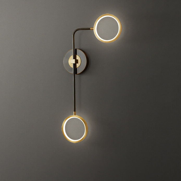 All Rod Ring Combination Graphic LED Wall Sconce Lamp